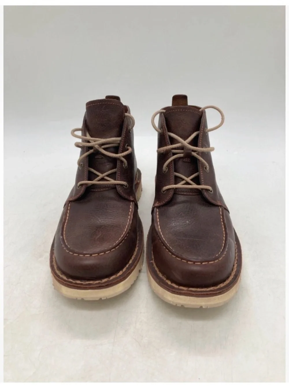 Timberland Dark Brown Leather Chukka Boots with Contrast Laces